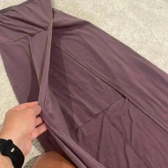 Express Purple Strapless Maxi Dress with overlay - Picture 3 of 4